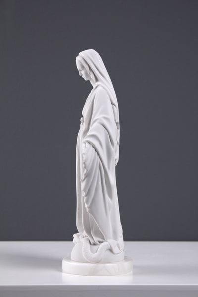 Statue de la Vierge Marie - Notre-Dame de grâce - sculpture en marbre