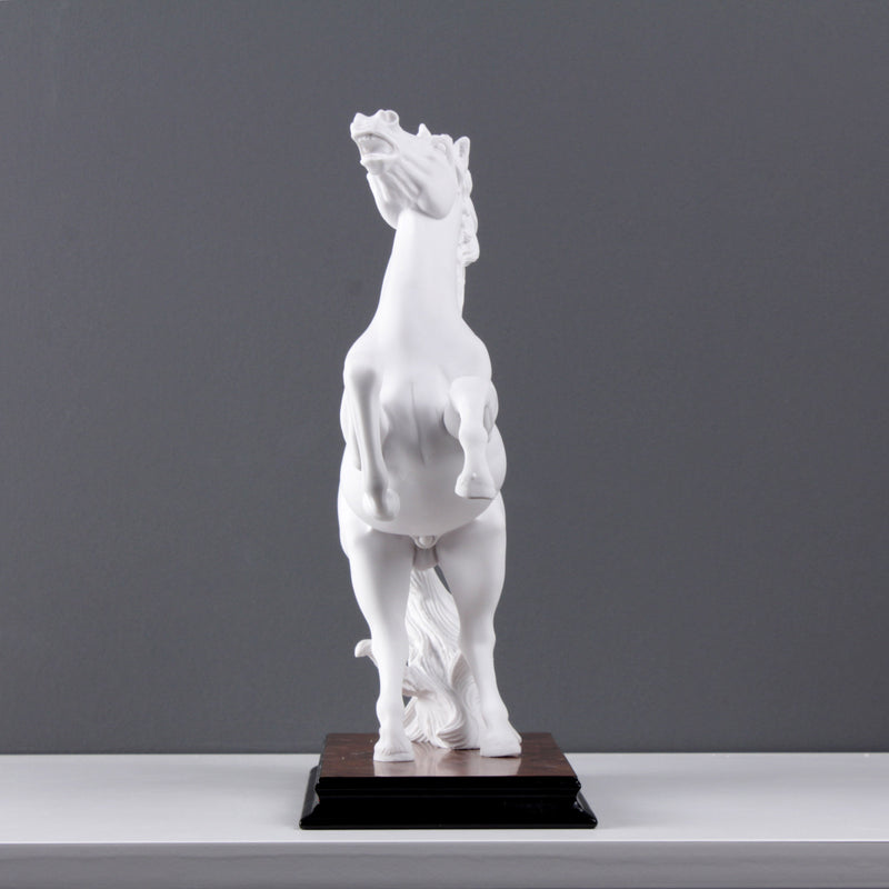 Statue Cheval caracolant - sculpture en marbre