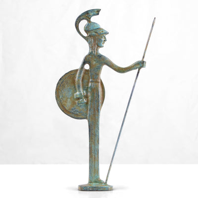 Statuette Athéna - bronze vert