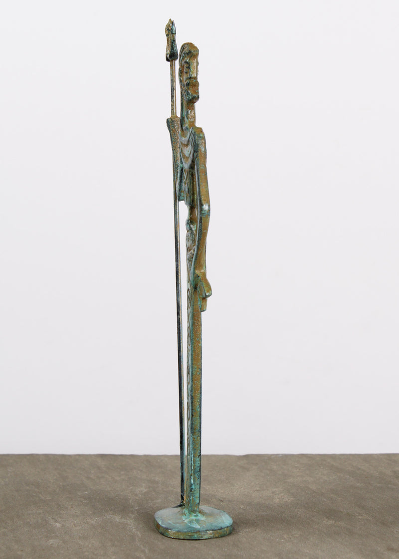 Statuette Poséidon - Dieu de la mer - bronze vert