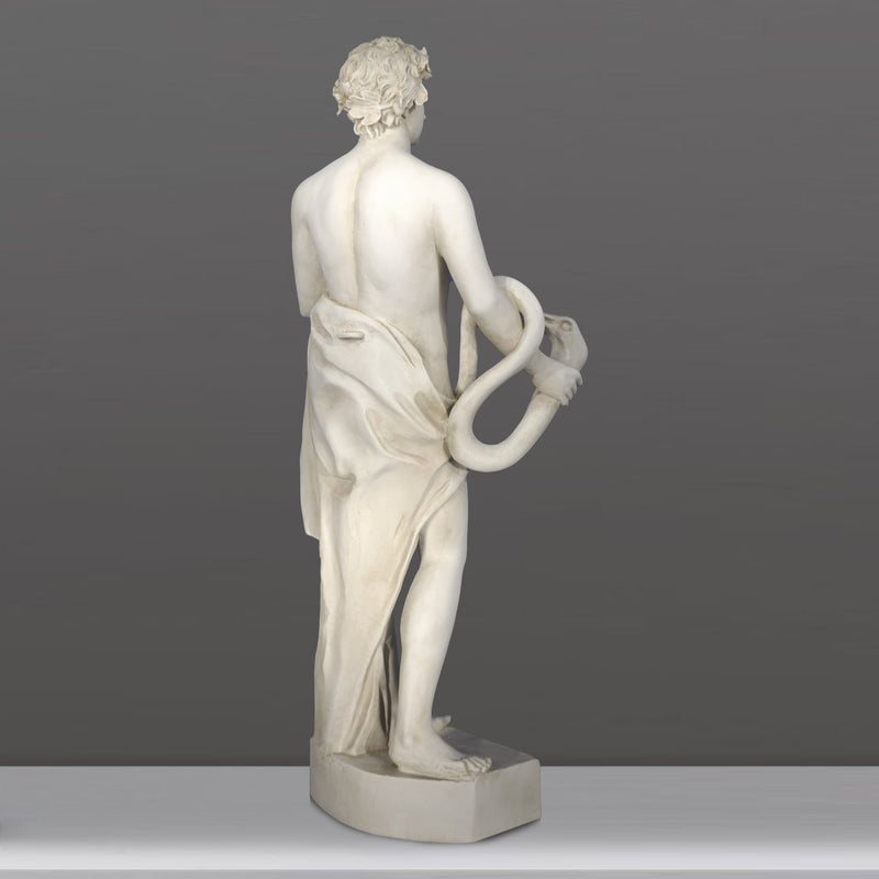 Statue de Dionysos - grande sculpture en marbre blanc