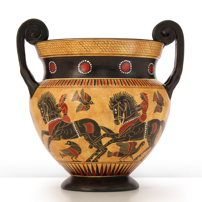 Cratère grec avec Achille et Hector à figures noires Pottery - The Ancient Home