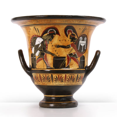 Cratère grec avec Achille et Ajax à figures noires Pottery - The Ancient Home