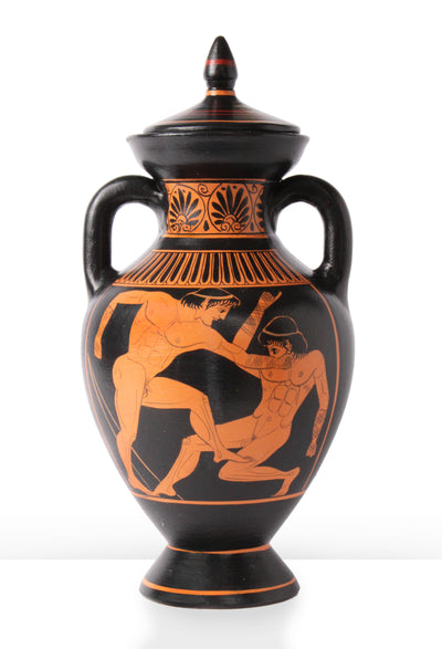 Amphore grecque avec Athéna à figures rouges Pottery - The Ancient Home