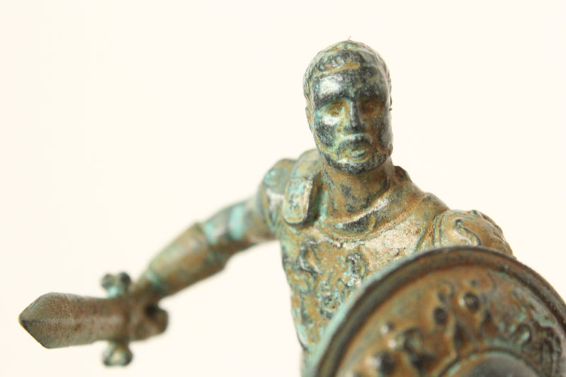 Statue Gladiateur Maximus - bronze vert