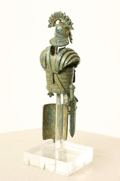 Statue d'armure romaine - bronze vert