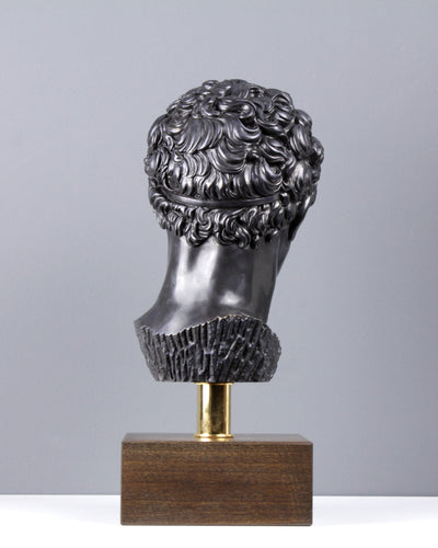Buste d'Hermès - Dieu olympien (bronze) - sculpture en marbre