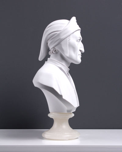 Buste de Dante - sculpture en marbre