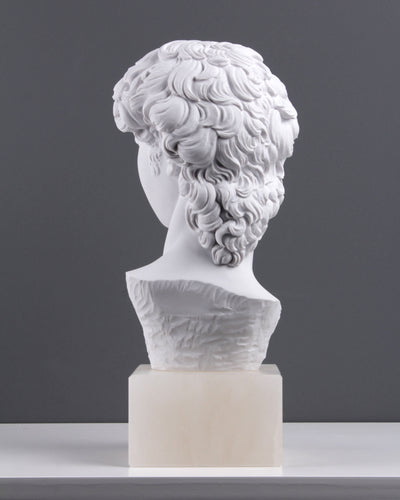 Tête de David (Michel-Ange) - sculpture en marbre