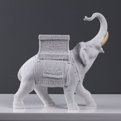 Statue d'éléphant indien - sculpture en marbre