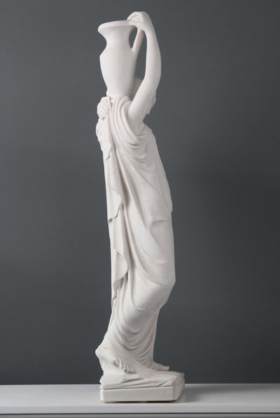Statue La porteuse d'eau (Vénus) - grande sculpture en marbre blanc