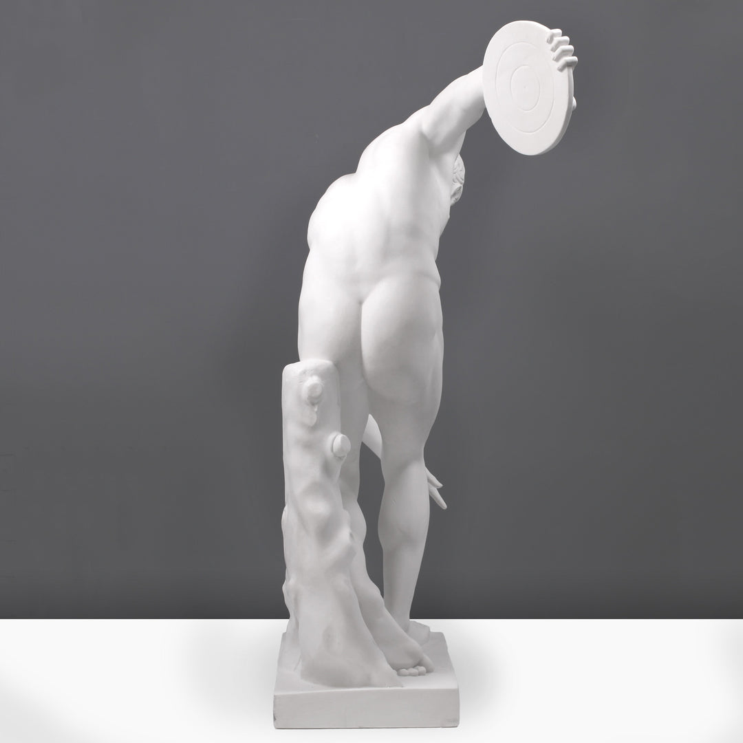 Statue Discobole romain - grande sculpture en marbre blanc - The Statue Discobole romain - grande sculpture en marbre blanc - The