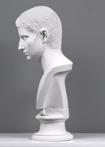 Buste d'Auguste (grande taille) - sculpture en marbre
