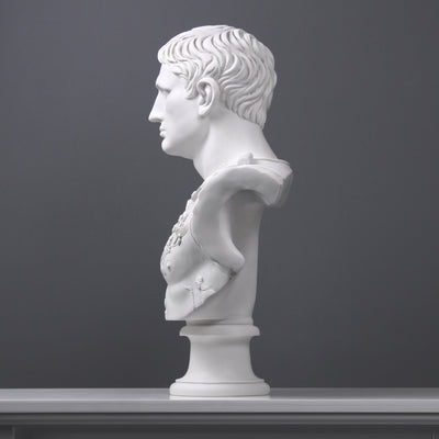 Buste d'Auguste (Grande taille) - sculpture en marbre