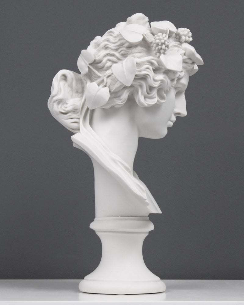 Buste Antinoüs Lansdowne comme Dionysos - sculpture en marbre