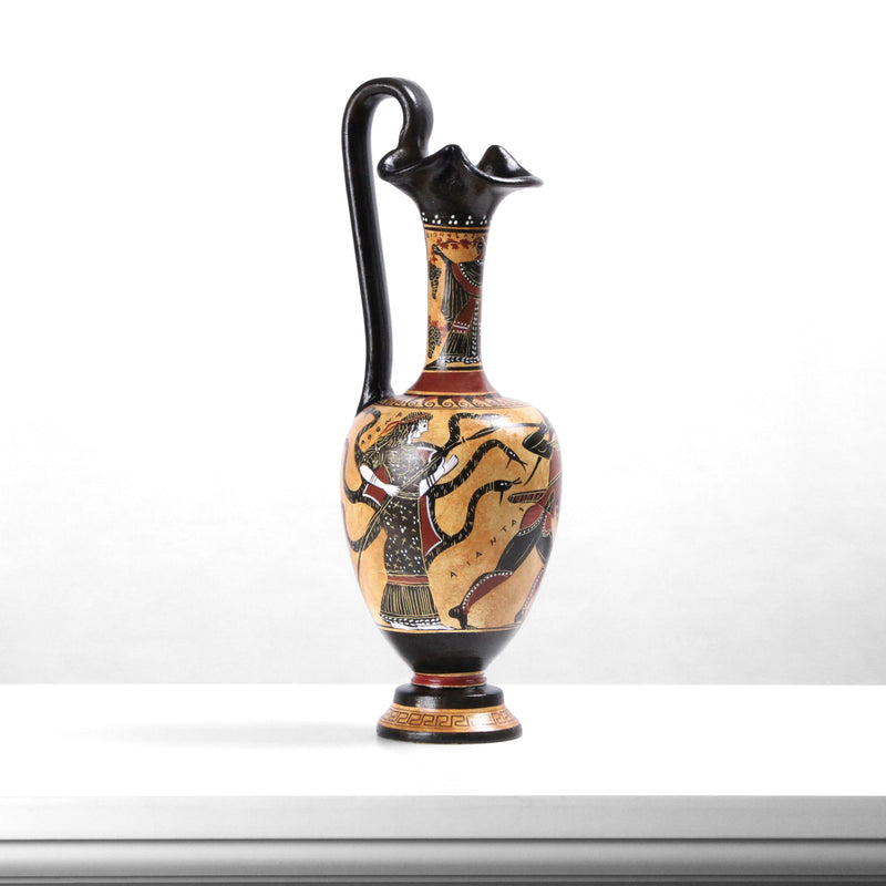 Vase grec avec Athéna à figures noires Pottery - The Ancient Home