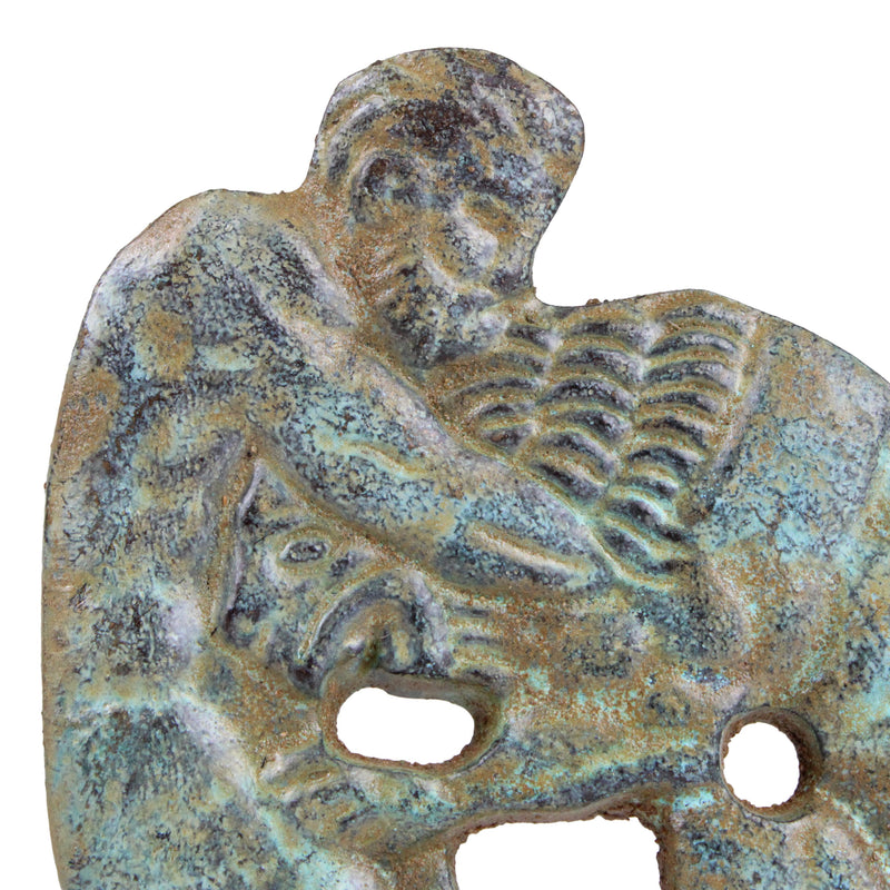 Statuette Hercule - combattant le lion de Némean - bronze vert