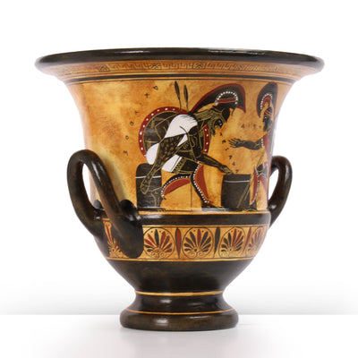 Cratère grec avec Achille et Ajax à figures noires Pottery - The Ancient Home