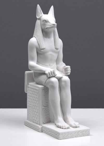 Statue Anubis - sculpture en marbre