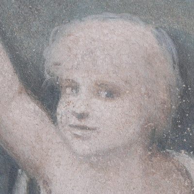 Fresque renaissance Colonne avec camée 