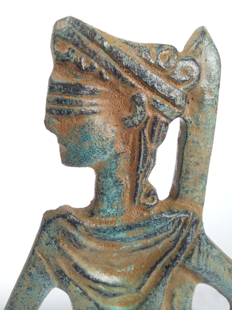 Statuette Justice - déesse de la justice - bronze vert