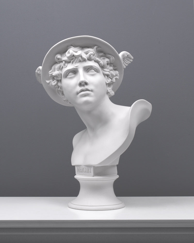Buste de Mercure - sculpture en marbre