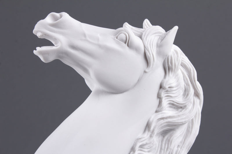 Statue Cheval caracolant - sculpture en marbre