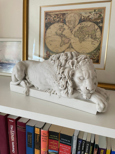 Les Lions de Canova - statues en paire (petite taille) - sculpture en marbre