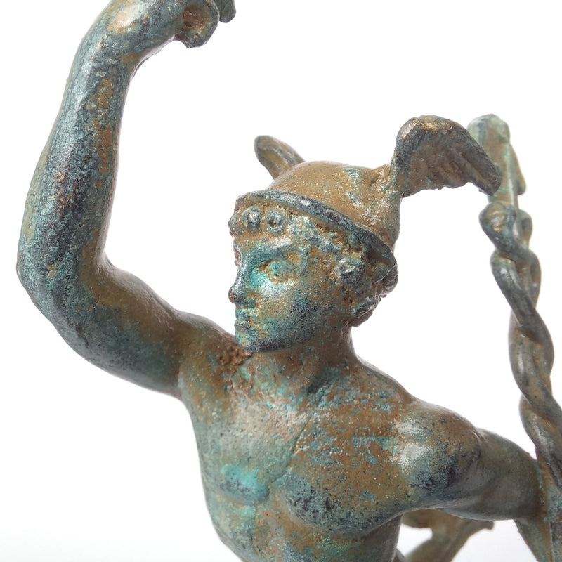 Statuette Mercure par Jean Bologne - bronze vert