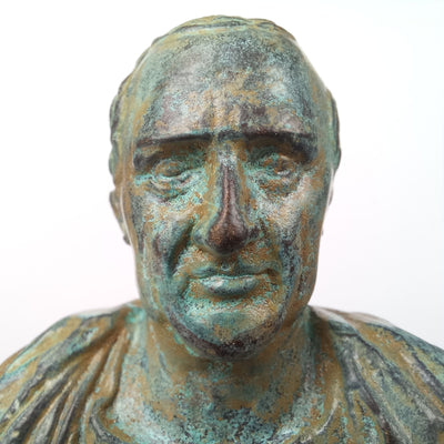 Buste de Cicéron - bronze vert