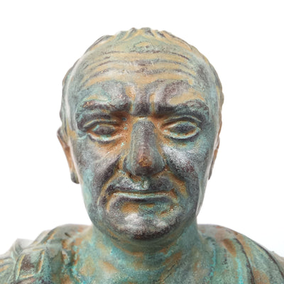 Buste de Vespasien - bronze vert