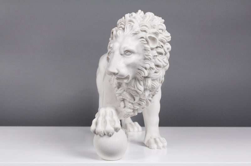 Statue Lions de Médicis en paire - sculpture en marbre