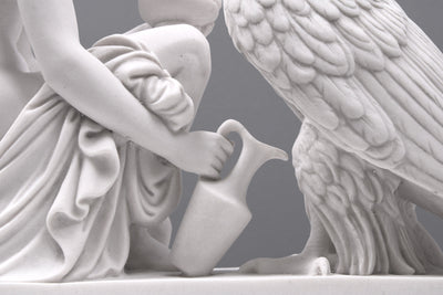 Statue de Ganymède et l'aigle (petite taille) - sculpture en marbre