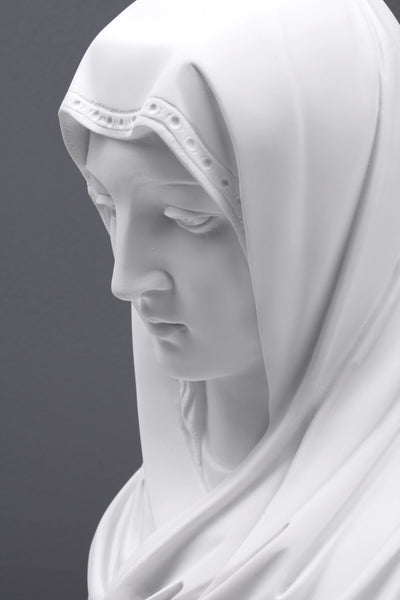 Buste de la Vierge Marie - sculpture en marbre