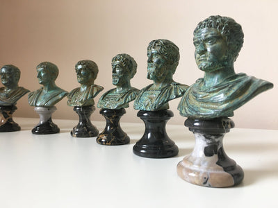 Buste d'Hadrien - empereur romain - bronze vert
