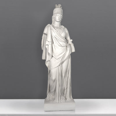Statue d'Athéna - grande sculpture en marbre blanc