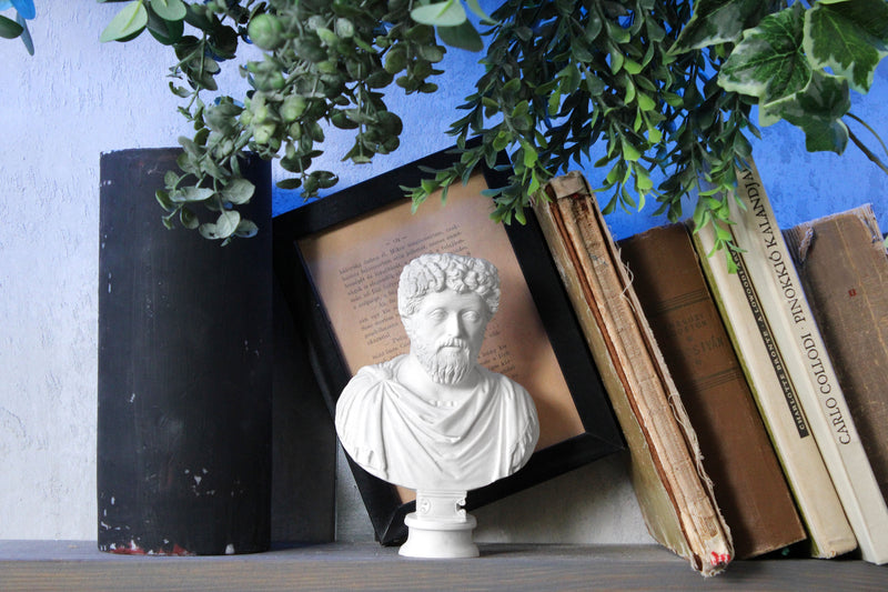 Buste de Marcus Aurelius - Empereur romain - sculpture en marbre