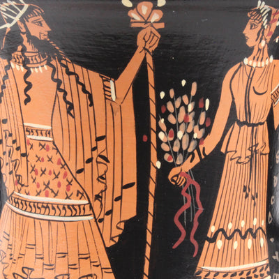 Canthare grec avec Niké et Zeus à figures rouges Pottery - The Ancient Home