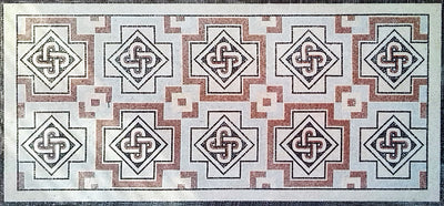 Mosaïque Tapis géométrique  - en marble