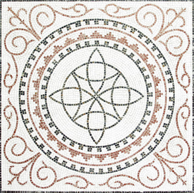 Mosaïque géométrique  - en marble