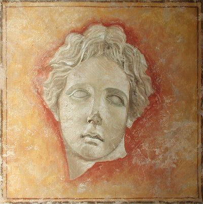 Fresque renaissance Profil d'une statue masculine 