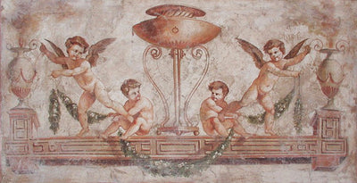 Fresque renaissance Chérubs (inspiré par une peinture célèbre d'Angioletti) 