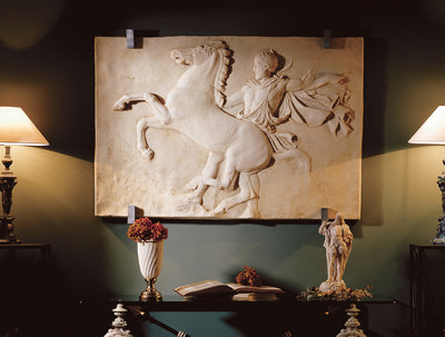 Frise du Parthénon - grande sculpture en marbre blanc