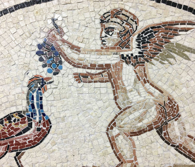 Mosaïque Eros et faisan  - en marble