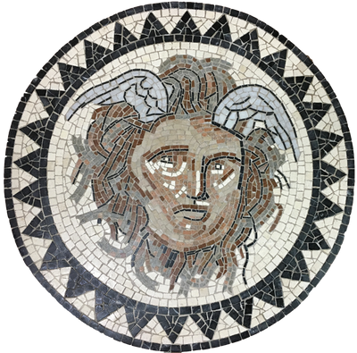 Mosaïque Medusa  - en marble