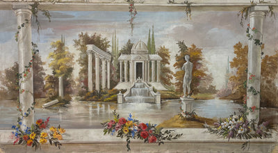 Fresque renaissance Vue sur le temple 
