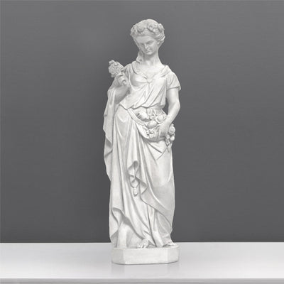 Statue de la déesse printanière - grande sculpture en marbre blanc